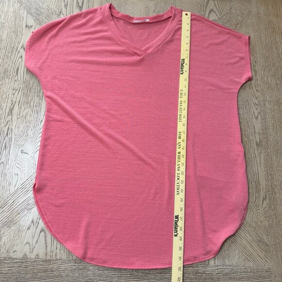 BOMBOM Women’s Large‎ Pink V-neck Short sleeve Tee - Picture 6 of 7